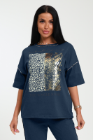 Футболка женская 238 [темно-синий]