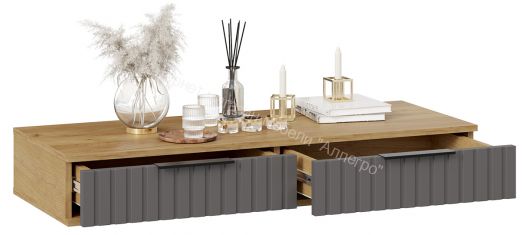 Стол туалетный Хилтон - 402.007.000 Дуб Крафт золотой, Графит матовый