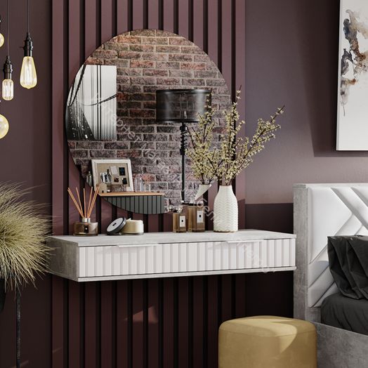 Стол туалетный Хилтон - 402.007.000 Ателье светлый, Белый матовый