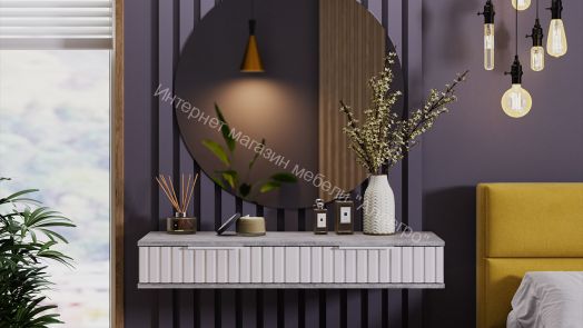 Стол туалетный Хилтон - 402.007.000 Ателье светлый, Белый матовый