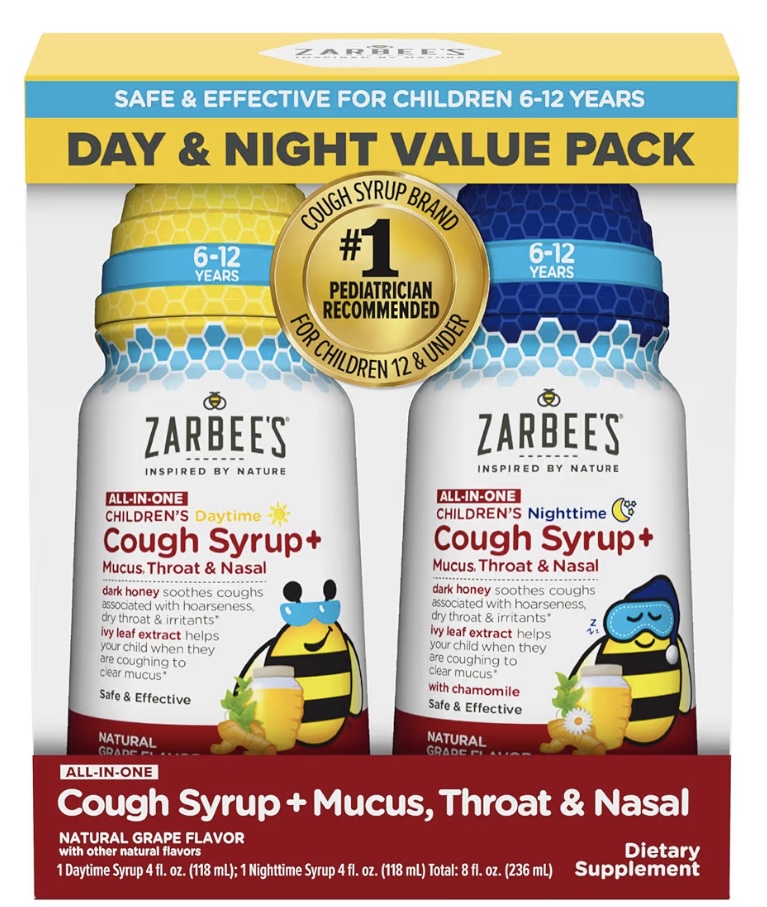 Детский медовый сироп от кашля "Все в одном"  Zarbee’s