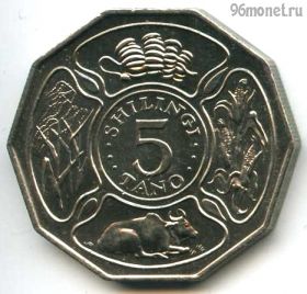 Танзания 5 шиллингов 1989