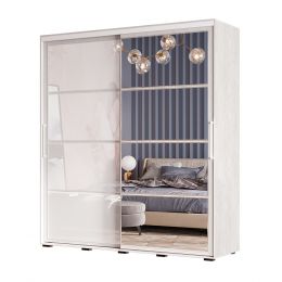 Шкаф-купе Крафт-6 (ш1962*г591*в2176мм) Ясень белый.