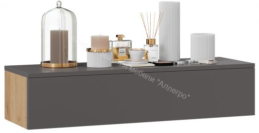 Тумба универсальная Тип 2 Дуб Крафт Золотой, Графит Серый