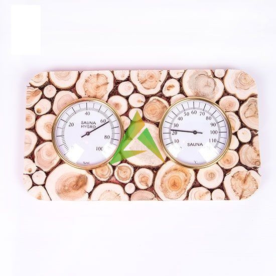 Термогигрометр из можжевельника 320*180 мм Обрезанные края