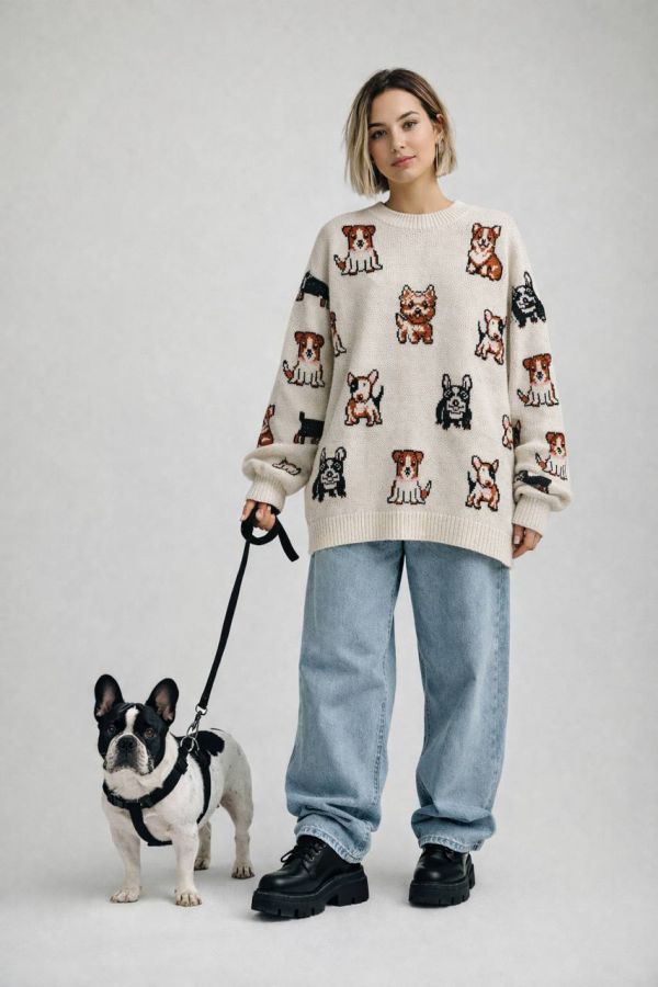 Свитер с собачками
