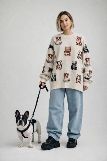 Свитер с собачками