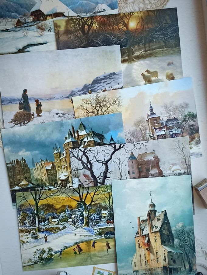 Набор открыток Европейская Зима 8 шт
