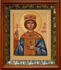 Икона Елена, царица в киоте с басмой Виноградная Лоза (UV-печать)(30373)