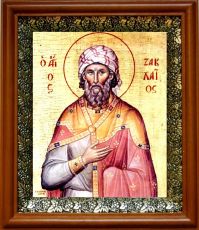 Икона Закхей в киоте с басмой Виноградная Лоза (UV-печать)(30395)