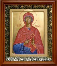 Икона Зинаида Тарсийская в киоте с басмой Виноградная Лоза (UV-печать)(30401)