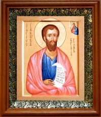 Икона Иаков, брат Господень в киоте с басмой Виноградная Лоза (UV-печать)(30410)