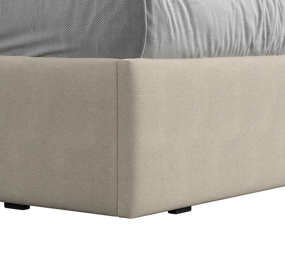 Кровать КР 3 (0,9х2,0 мягкая) ткань бежевая