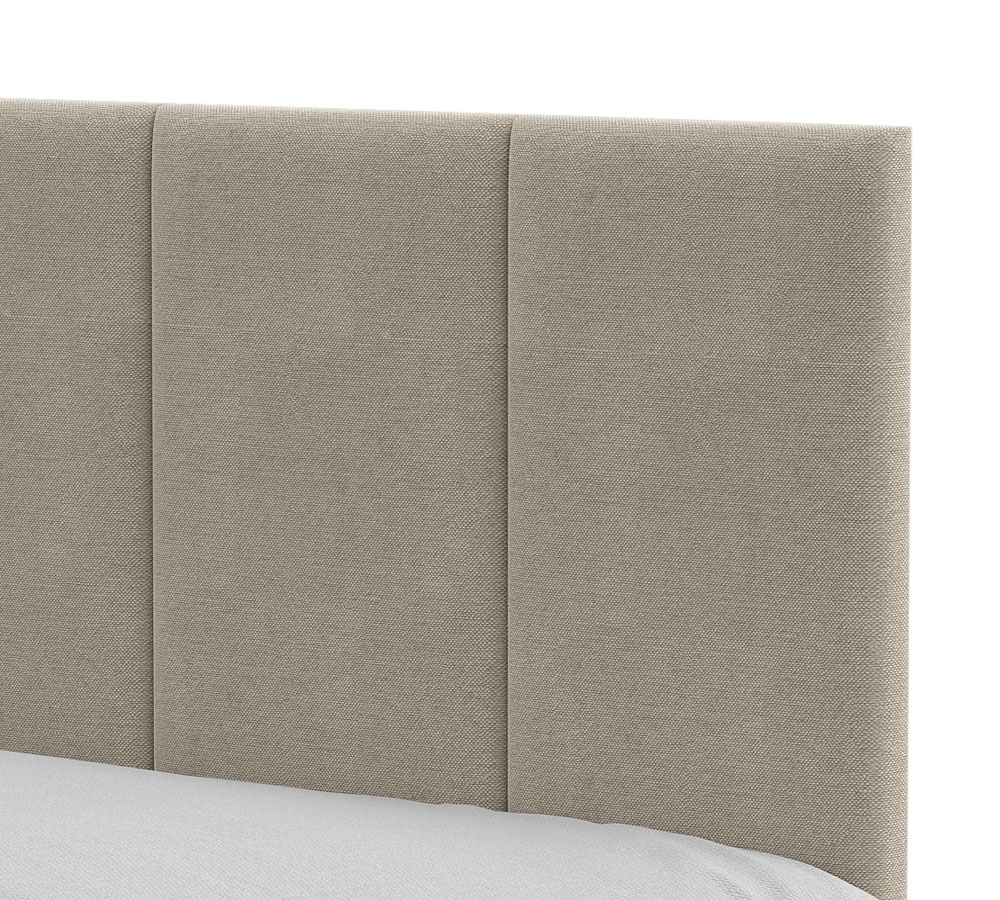 Кровать КР 3 (0,9х2,0 мягкая) ткань бежевая