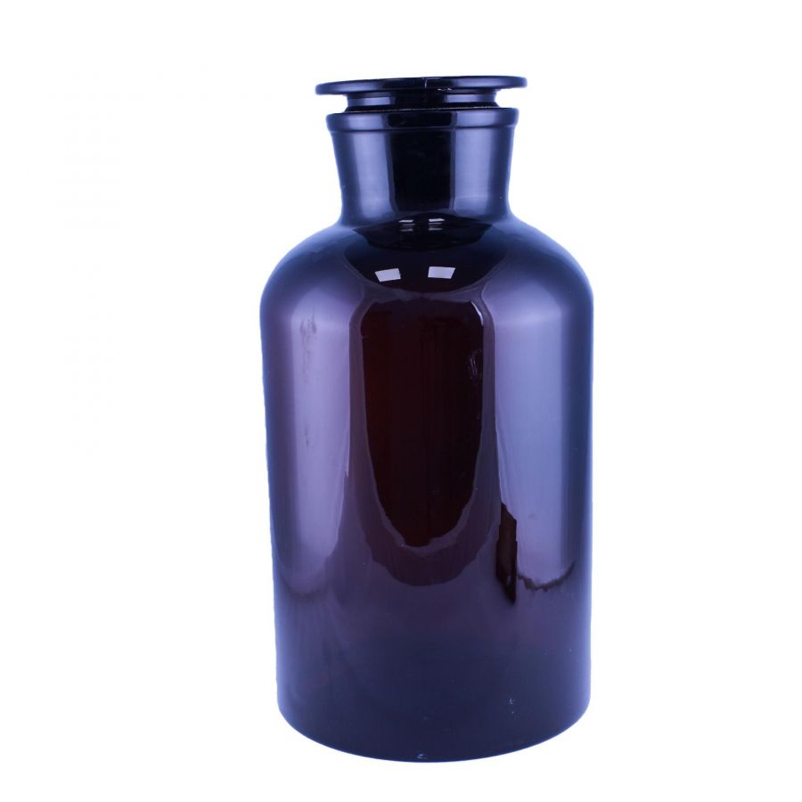 Склянка (штанглас) Labdevices, 10000 мл, темное стекло, с притёртой пробкой, широкое горло