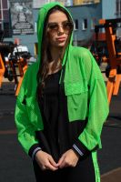 Комплект 8133 толстовка+топ [зеленый]