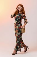 Брюки 7411 [листья на зелёном]