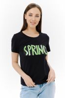 Футболка 8247 [черный+зеленый]