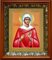 Икона Калиса Коринфская в киоте с басмой Виноградная Лоза (UV-печать)(30503)