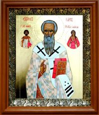 Икона Карп, апостол от 70-ти в киоте с басмой Виноградная Лоза (UV-печать)(30507)