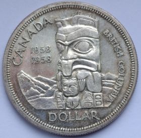 100 лет со дня основания Британской Колумбии 1 доллар Канада 1958