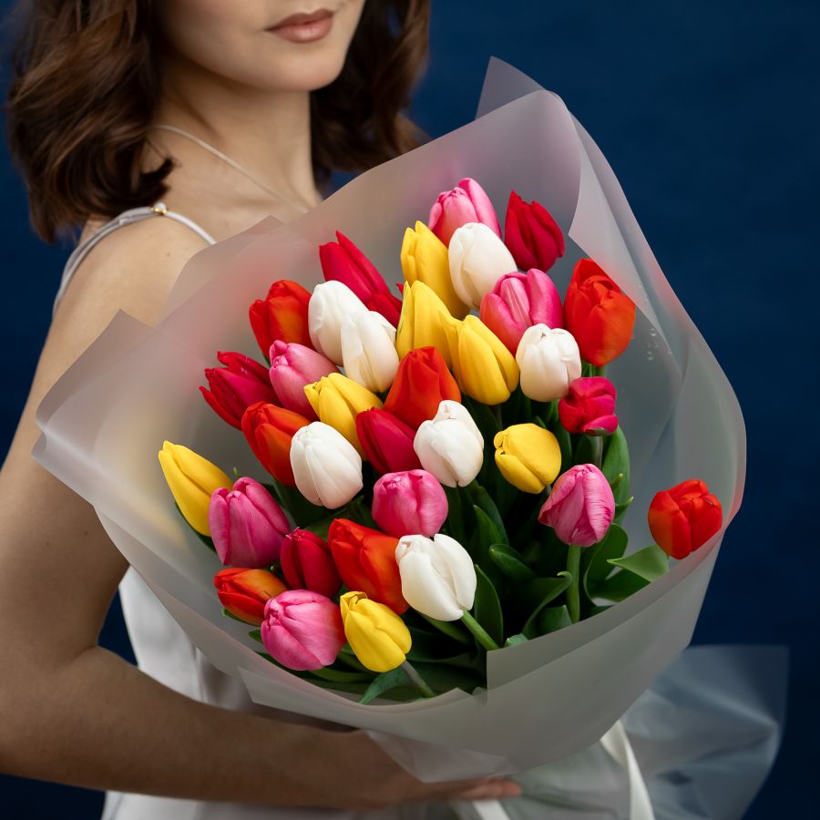 Микс из тюльпанов 35 штук