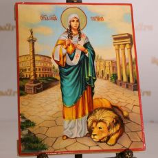 Рукописная икона Татьяна Римская 17х21см (масло)