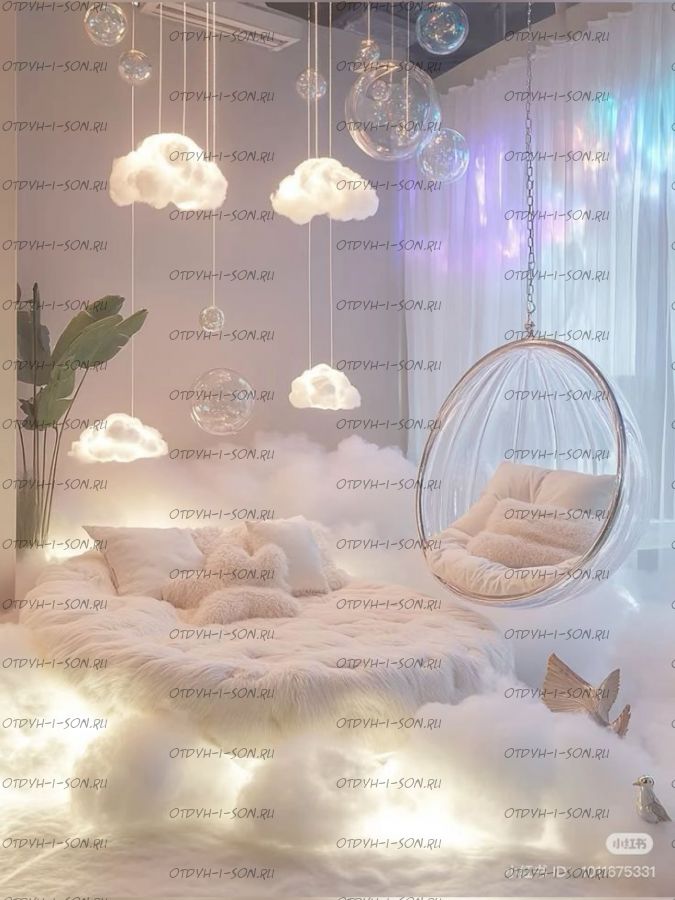 Кровать круглая Berta-30 парящая