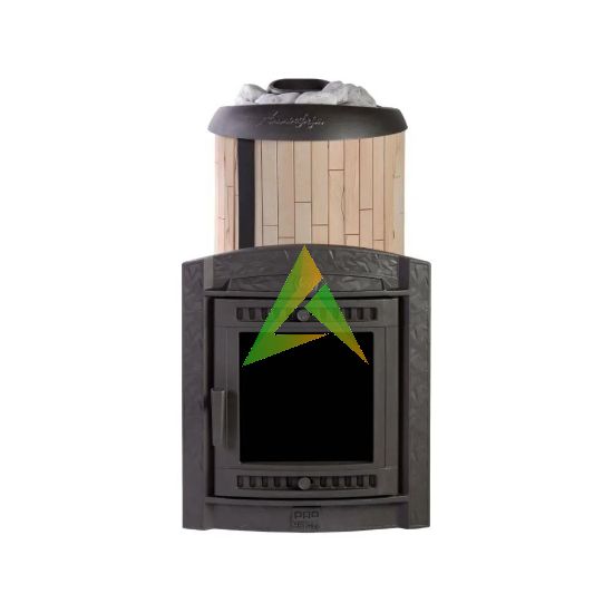 Печь банная «Атмосфера XL» в ламелях «Окаменевшее дерево»