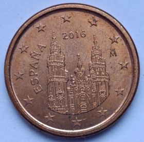 1 евроцент Испания 2016