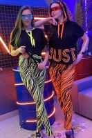 Футболка 8062 [черный+оранжевый]