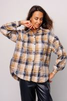 Рубашка в клетку с длинным рукавом 418 [синий/клетка]