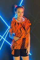 Шорты 8071 [черный+оранжевый]