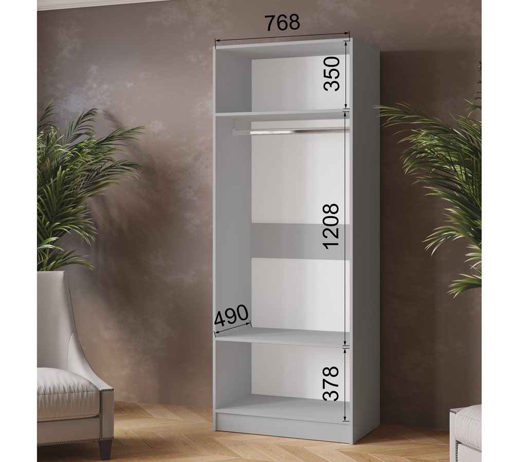 Шкаф комбинированный Ларс (0,8) с зеркалом