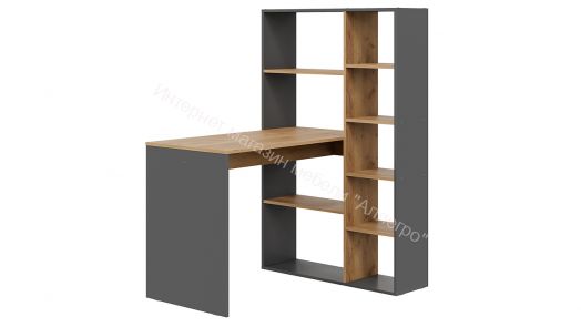 Стол письменный тип 16 Графит Серый/Дуб Крафт Золотой