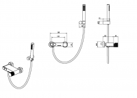Смеситель для ванны с ручкой Diamond Boheme Stick 123 схема 14