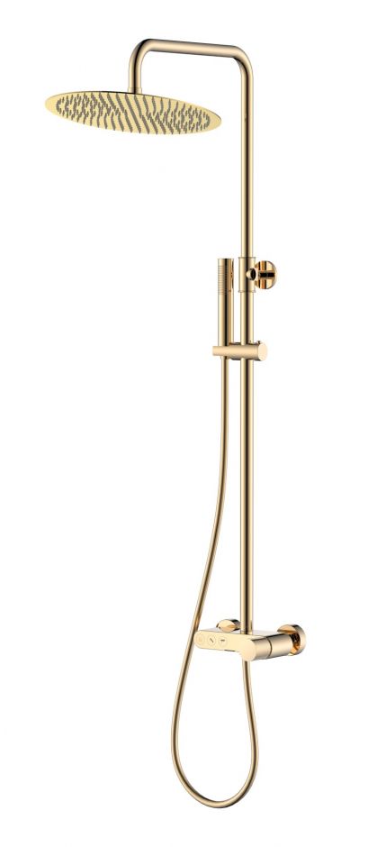 Душевая стойка с круглой лейкой и ручкой Touch Boheme  128 ФОТО