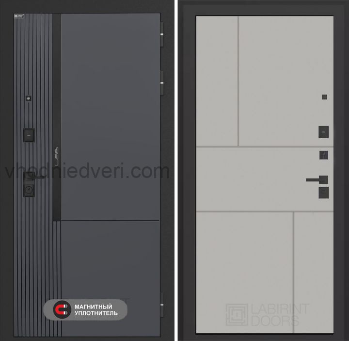 Входная дверь Лабиринт Лаб 2 Про - 21 Грей софт