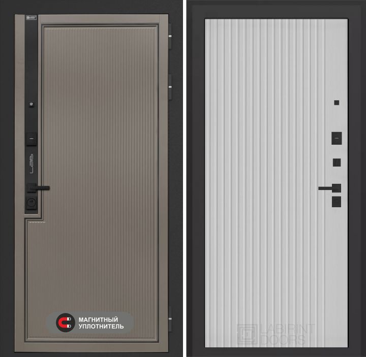 Входная дверь Лабиринт Лаб 1 Про - 29 Белый софт рельеф