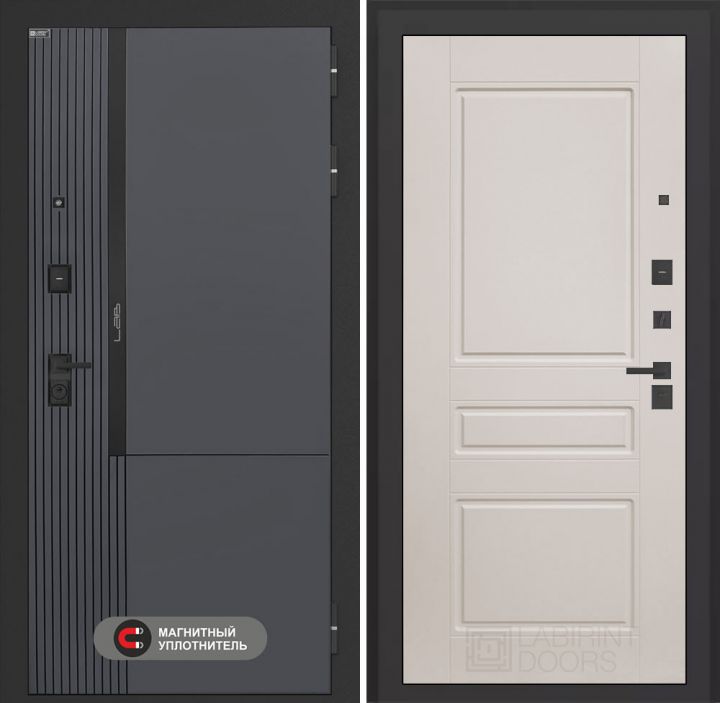 Входная дверь Лабиринт Лаб 2 Про - 03 Крем софт