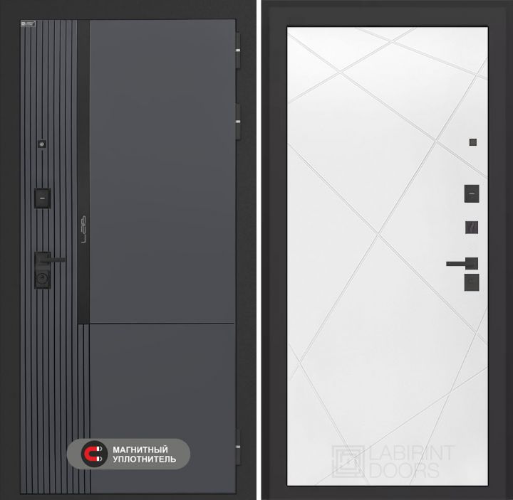 Входная дверь Лабиринт Лаб 2 Про - 24 Белый софт
