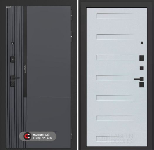 Входная дверь Лабиринт Лаб 2 Про - 14 Дуб кантри белый горизонтальный