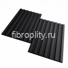 Линеарные фиброцементные панели рельефные черные