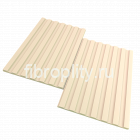 Линеарные фиброцементные панели рельефные слоновая кость