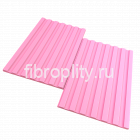 Линеарные фиброцементные панели рельефные розовые