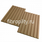 Линеарные фиброцементные панели рельефные коричневые