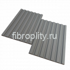 Линеарные фиброцементные панели рельефные серые