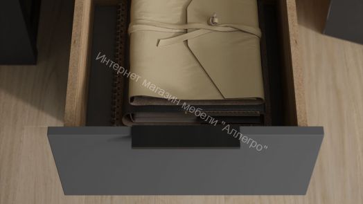 Стол письменный с тумбой универсальной «Порто» - СМ-393.15.011 Яблоня Беллуно, Графит софт