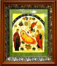 Икона Недреманное Око в киоте с басмой Виноградная Лоза (UV-печать)(30648)