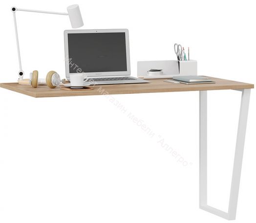 Стол письменный с тумбой универсальной «Порто» - СМ-393.15.011 Яблоня Беллуно, Графит софт